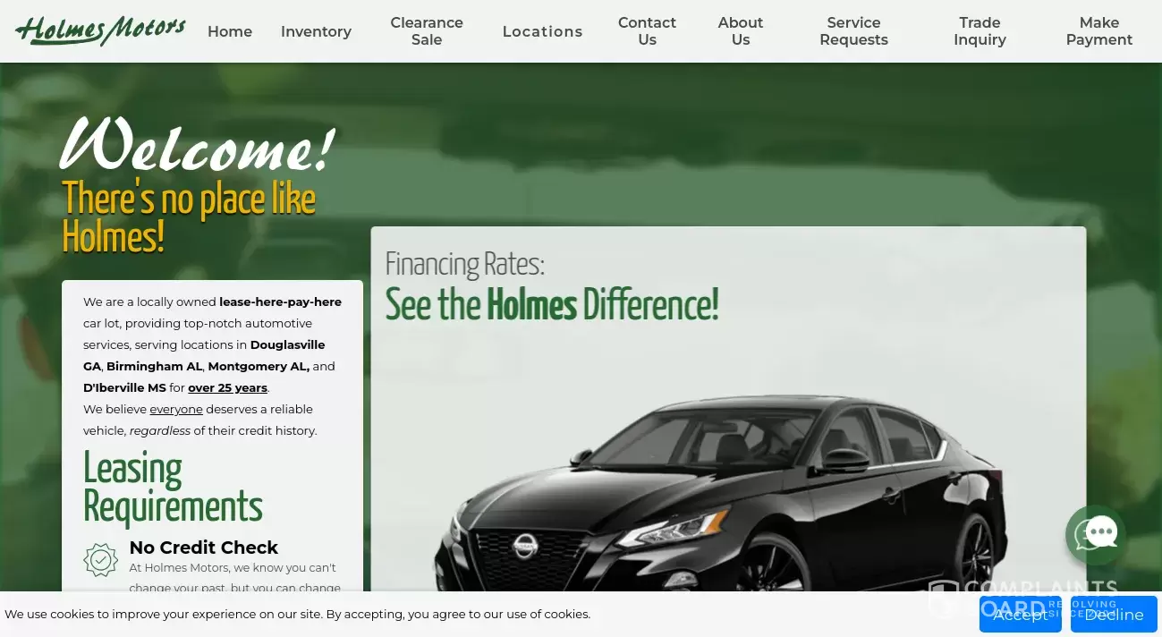 Holmes Motors Reviews Complaints Customer Claims ComplaintsBoard