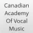The Canadian Academy of Vocal Music reviews, listed as SmileBox