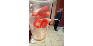 Tim Hortons - Foreign objects in Ice Cap Drink. (Coins).