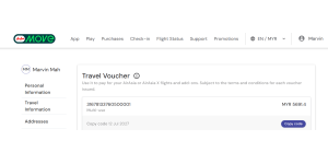AirAsia - Travel voucher - no ability to claim or use on flight bookings
