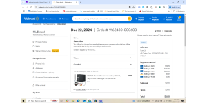 Walmart - Walmart canceled my online order and took money away without refund