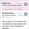 Fashion Nova - flagged my order