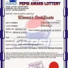 Pepsi - lottery scheme