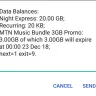 Mobile Telephone Networks [MTN] South Africa - night data not being deducted; 0605055809