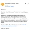 Shopee - dispute by xiaodong125. my for return request #181226131732428