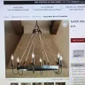 BeautifulHalo - rust 6 light candle style led chandelier 31.5 inches wide industrial style ring chandelier