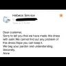 Hebeos - I am complaining about a dress I ordered that came with poor quality and poor customer service.