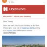 Hotels.com - Cancelled holiday