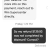 Walmart - Refund not received