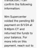 Walmart - Refund not received