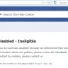 Facebook - account disabled without explanation