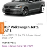Volkswagen - 2017 jetta 1.4t s manual
