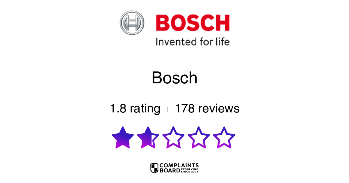 Bosch Reviews 2024 All You Need to Know ComplaintsBoard