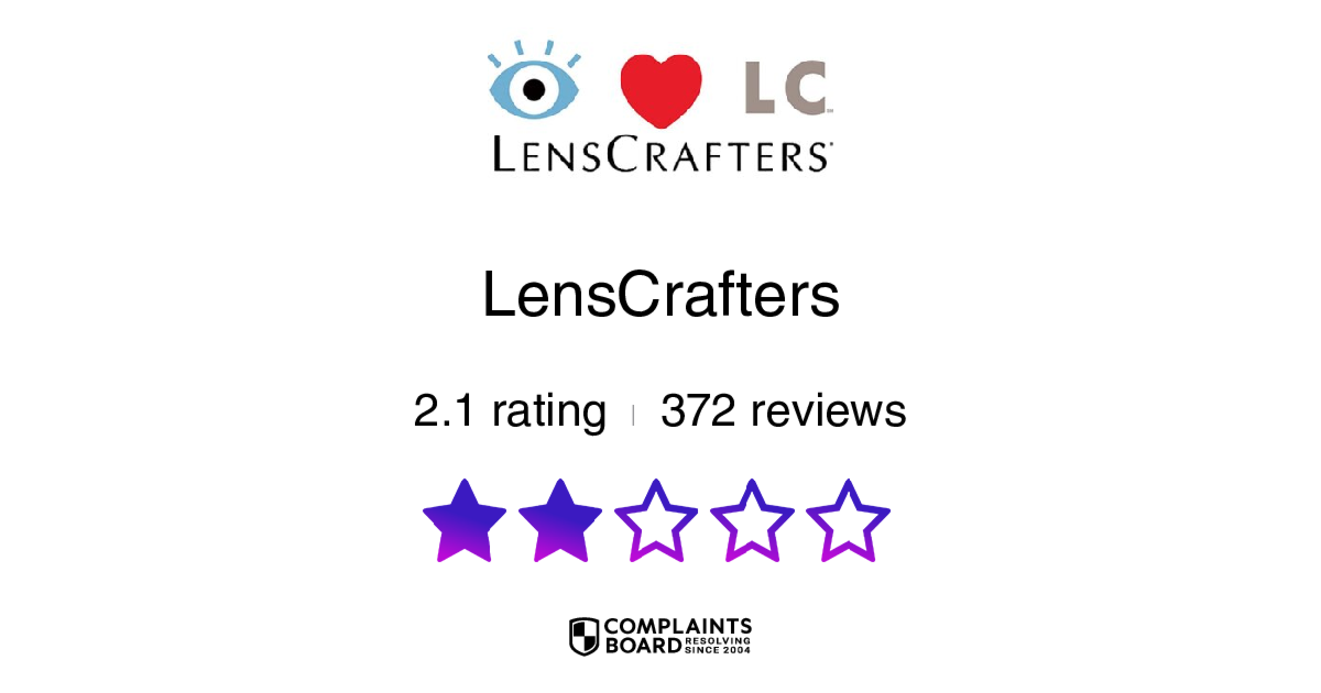 LensCrafters Eyewear Shoppers Reviews 2024 All You Need to Know ComplaintsBoard