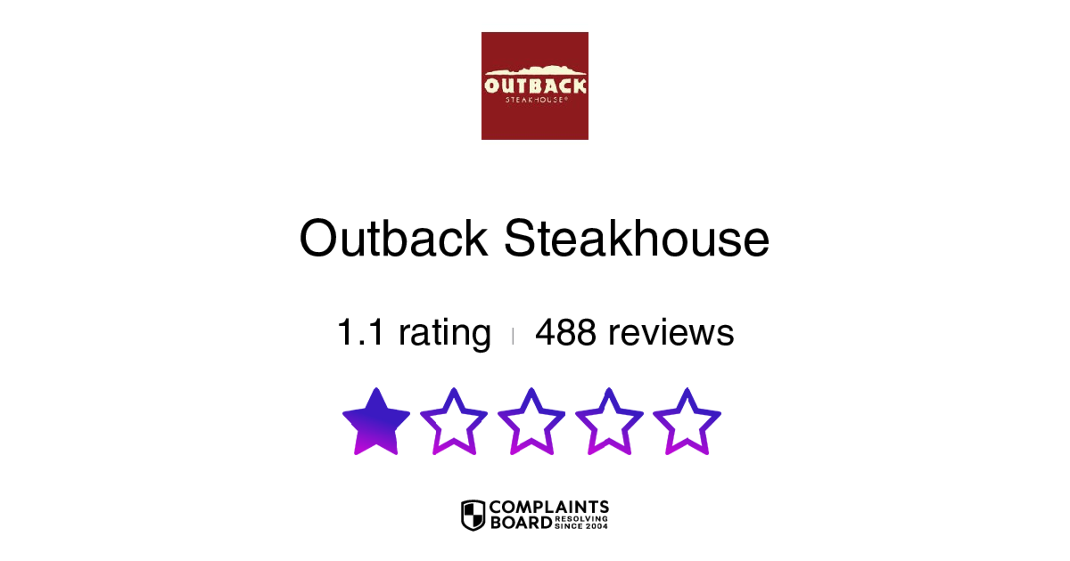 Outback Steakhouse Reviews 2024 All You Need to Know ComplaintsBoard