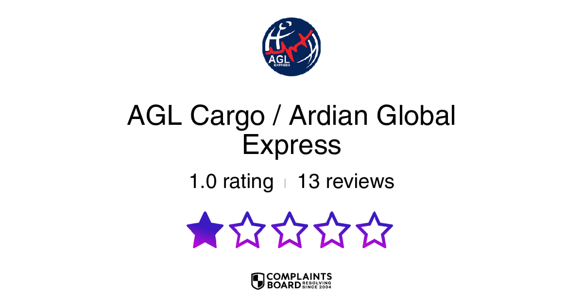 AGL Cargo Ardian Global Express Reviews 2024 All You Need to