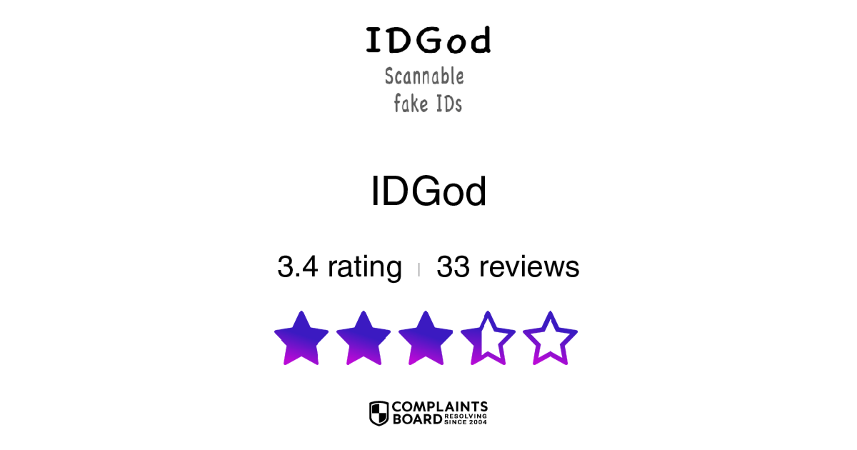 IDGod Legit Customer Reviews ComplaintsBoard