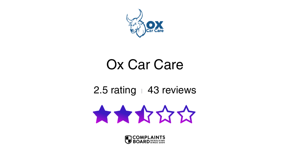 Ox Car Care Reviews 2024 All You Need to Know ComplaintsBoard