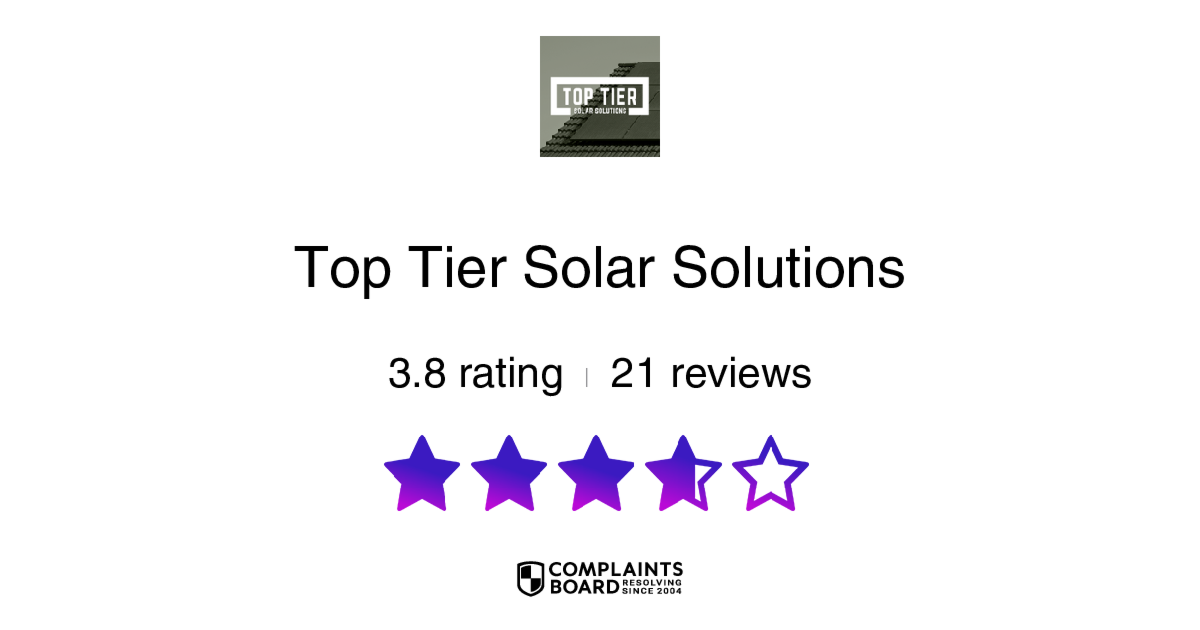 Top Tier Solar Solutions Reviews 2024 All You Need to Know