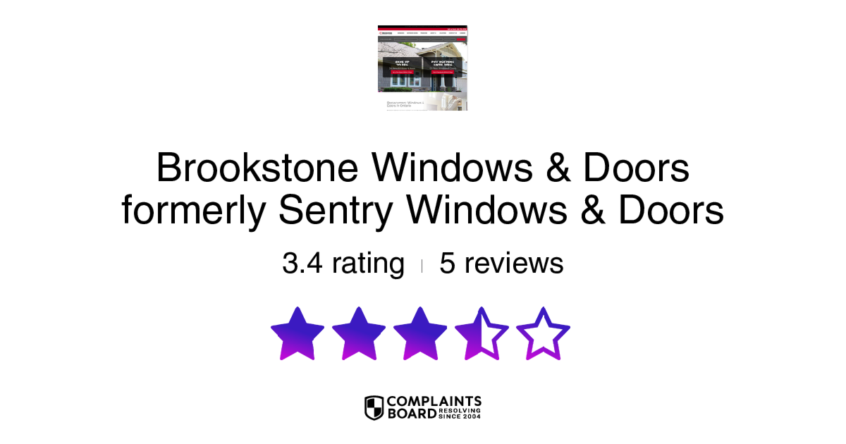 Brookstone Windows Doors formerly Sentry Windows Doors Reviews