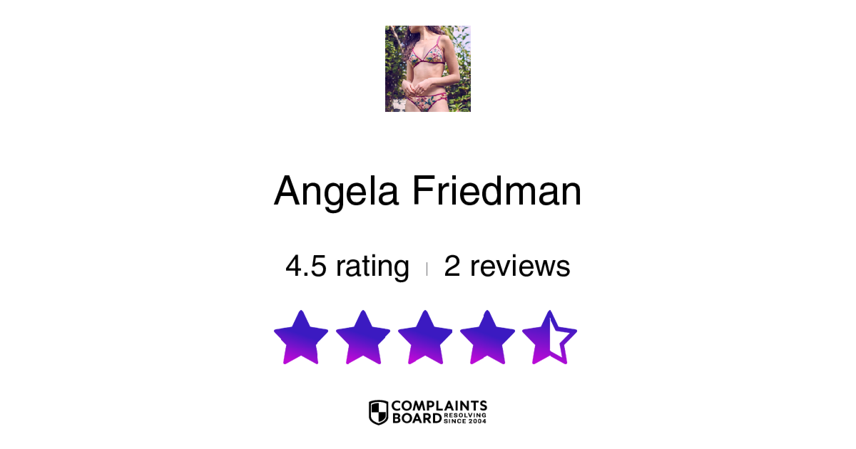 Angela Friedman lingerie  Reviews and testimonials