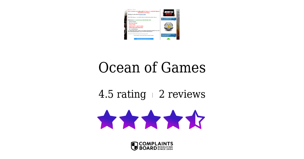 Ocean of Games Gamers Reviews 2024 – All You Need to Know | ComplaintsBoard