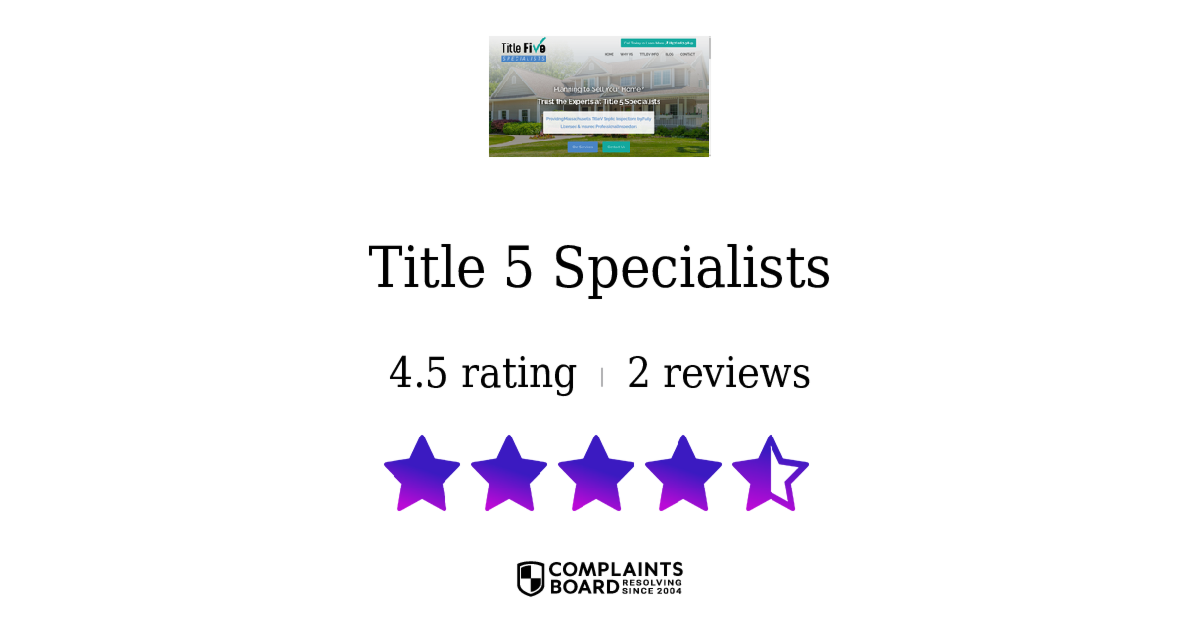 Title 5 Specialists Patients Reviews And Complaints Of