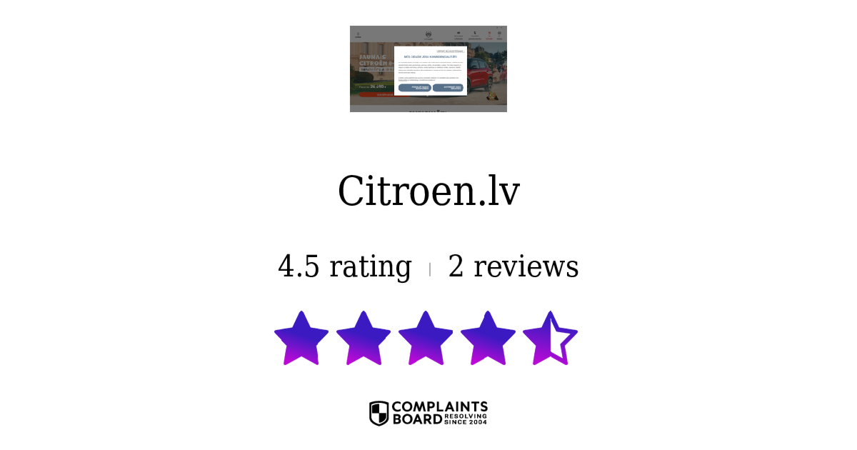 Citroen.lv Reviews And Complaints